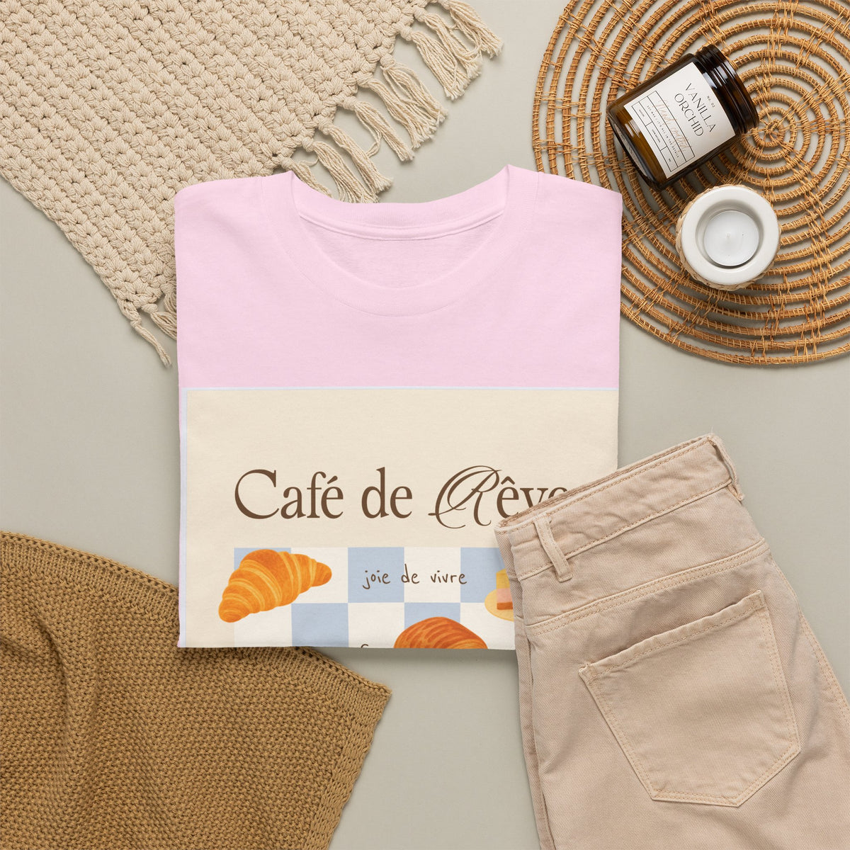Café de Rêve Pastries T-Shirt — French Bakery Graphic Tee