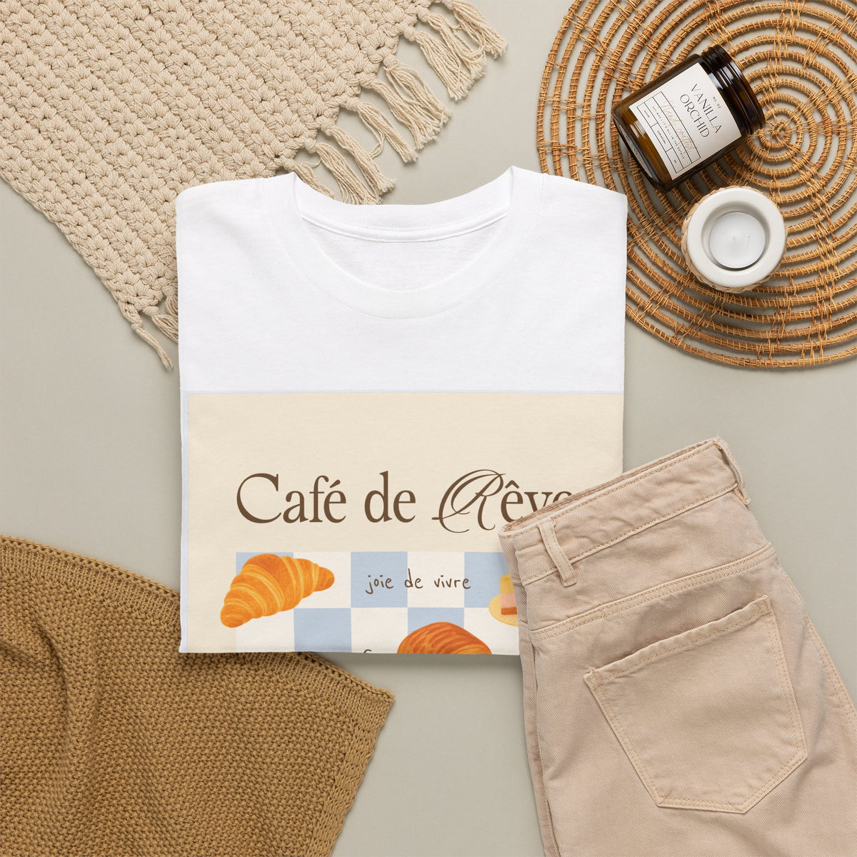 Café de Rêve Pastries T-Shirt — French Bakery Graphic Tee