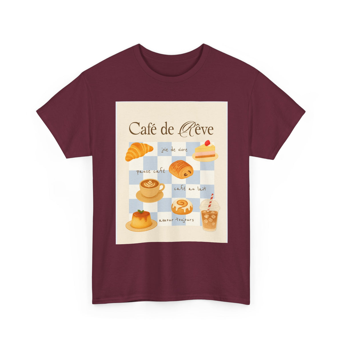 Café de Rêve Pastries T-Shirt — French Bakery Graphic Tee
