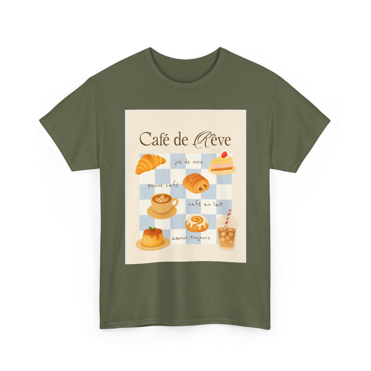 Café de Rêve Pastries T-Shirt — French Bakery Graphic Tee